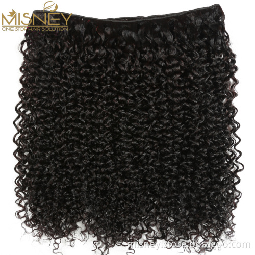 Curly Hair Brazilian Hair Weave Bundles Remy 100% Human Hair Extensions Kinky Curly Hair Natural Color 8-26 Inch Misney Deals